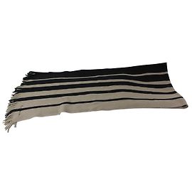 Paul Smith Schal Schwarz Beige Wolle Schwarz Beige