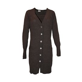 Hartford Strickjacke Braun aus Wolle und Kaschmir mit Gürtel Braun