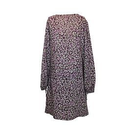 Robe Bensimon en coton imprimé violet et gris Gris Violet