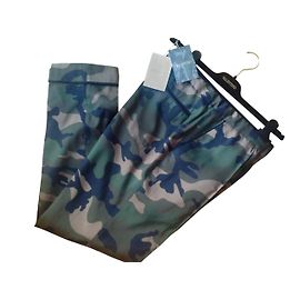 Pantalones Valentino Caqui de Algodón Camuflaje Caqui