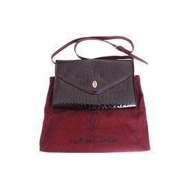 Cartier-sac vintage-Bordeaux