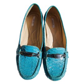 Geox Mocassins imitation python turquoise Bleu