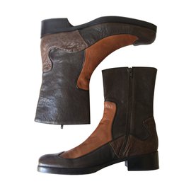 Miu Miu-Ankle Boots-Brown