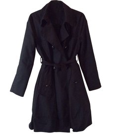 Marithé et François Girbaud Trenchcoats Schwarz