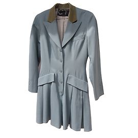 Chantal Thomass Blue Wool Dress Coat Blue