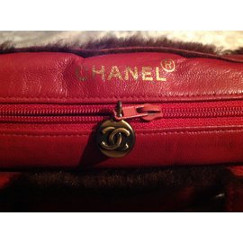 Chanel-Handbags-Dark red