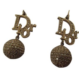 Christian Dior-Earrings-Golden