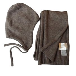 Eric Bompard-Hats Beanies Gloves-Taupe