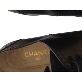 Chanel-Lace ups-Black