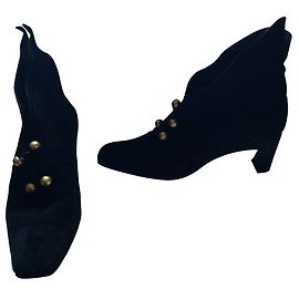 Philippe Model Botines Philippe de piel de ciervo negro 38 Negro