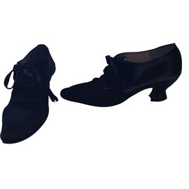 Philippe Model Scarpe stringate Philippe in pelle e velluto nero 38 Nero