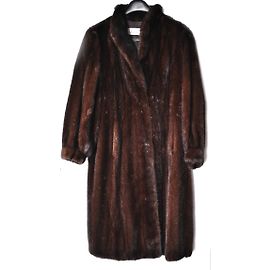Autre Marque Jacques Aitken Brown Mink Fur Coat Brown