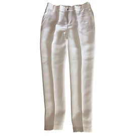 Pantalon blanc Zara Taille S Blanc