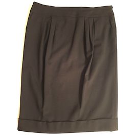 Burberry Black Stretch Wool Skirt Size 8 UK Black