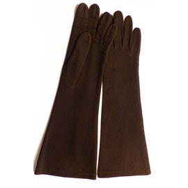 Hermès-Gloves-Brown