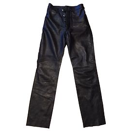 Autre Marque Schwarze Lederhose Größe 34 Schwarz