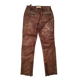 Redskins Pantalon cuir Marron