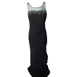 Autre Marque Robe longue noire Nuancel avec strass Taille 36 Noir