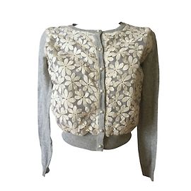Autre Marque Forever21 Weste mit Stickerei Wolle Grau S Grau
