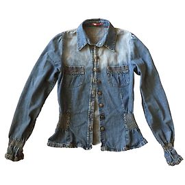Autre Marque Camicia in denim stretch blu 36/38 Blu