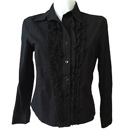 Autre Marque Antonelle Hemd Schwarz aus Stretchbaumwolle Größe 38 Schwarz