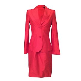 Autre Marque Red silk skirt suit size 36 Red