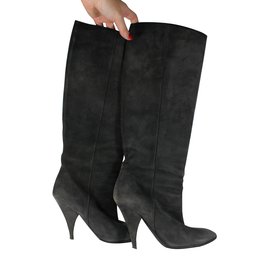 Yves Saint Laurent-Boots-Grey