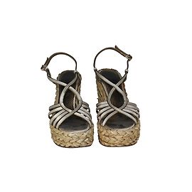 Yves Saint Laurent Sandalen Silber