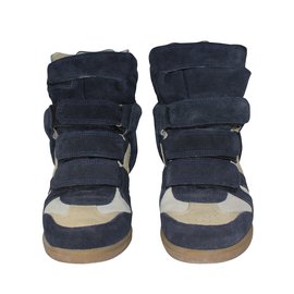 Isabel Marant-Sneakers-Bleu,Écru