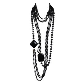Yves Saint Laurent-Long necklaces-Black