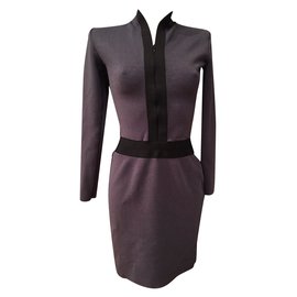 Autre Marque Stretchkleid Anthrazit Grau M Grau