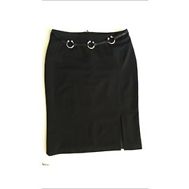 Autre Marque Manigance Black Viscose Skirt Size 38 Black