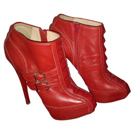 Christian Louboutin-Ankle Boots-Red