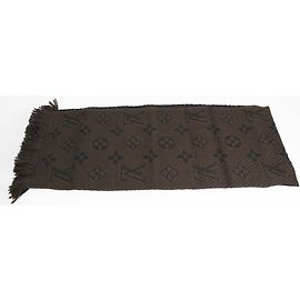 Louis Vuitton Schal Logomania braun Seide und Wolle Braun