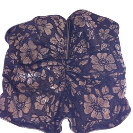 Set Bustier e Slip La Perla Nero e Oro Metallizzato Metallico