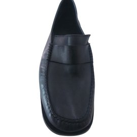 Givenchy Leder Slipper Blau Blau