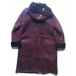 Miu Miu-Coats, Outerwear-Dark red