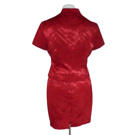 Irene Van Ryb-Skirt suit-Red