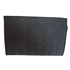 Pochette Christian Dior en microfibre noire Noir