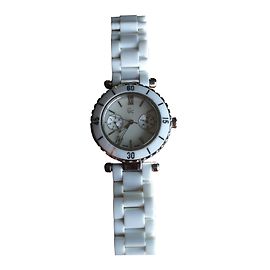 Guess Driver Chic White Ceramic Watch 34mm White
