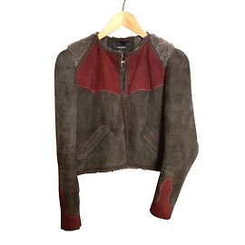 Isabel Marant Grey Deerskin Jacket Size 36 Grey