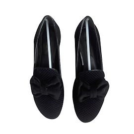 Mocassini Louis Vuitton Suit Up in velluto nero Taglia 38 Nero