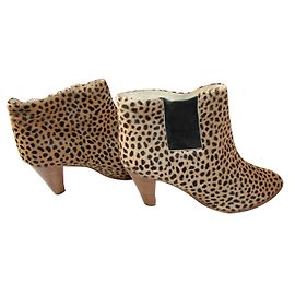 Les Prairies de Paris Botas de tornozelo Estampa de leopardo