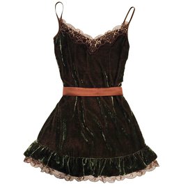 D&G Robe velours Vert