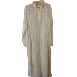 Camisón La Perla de algodón blanco Blanco