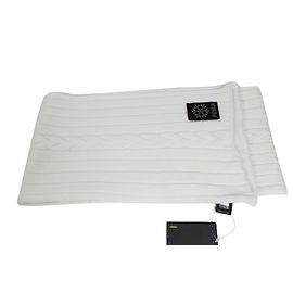 Fendi Wollschal in Weiß mit schwarzem Fell Detail Weiß
