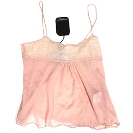 Top Yves Saint Laurent en soie et cachemire rose Rose