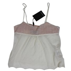 Yves Saint Laurent Silk and Cashmere Top White White