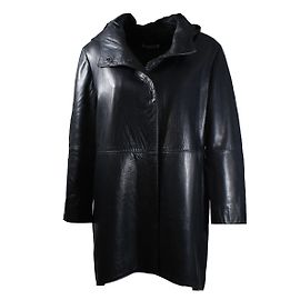 Jil Sander Lambskin Hooded Coat Blue Other