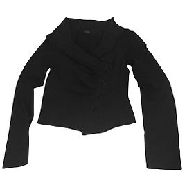Sinéquanone Striped Short Jacket Grey Anthracite Wool Grey